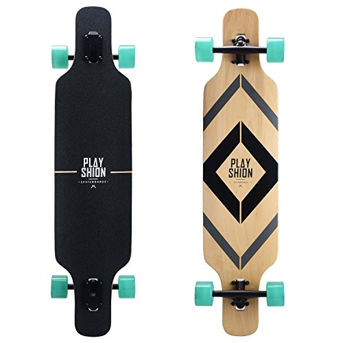 Playshion 39 Inch Drop Through Freestyle Longboard...